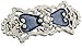 Downton Abbey Silver-Tone Crystal and Blue Enamel Hair Barrette