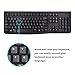 [2PCS PACK] FORITO Spanish Keyboard Stickers, PC Keyboard Stickers Black Background with White Lettering for Computer(Spanish)