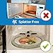 OzBSP Magnetic Microwave Plate Cover Splatter Lid - with Steam Vents & Strong Magnets | Safe BPA Free | Anti Splatter Splash Guard over food keeps microwave clean | Large Plastic 11.8 inch Lid