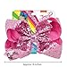 4 Pack JOJO Siwa Large 8 Inch Hair Bows Ribbon Hair Bow Alligator Clips Hair Bow for Cheerleader Girls (D)
