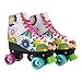 Stemax Quad Roller Skates for Girls and Women-Size 2.5 Kids to 8.5 Women -Outdoor, Indoor and Rink Skating- Classic High Cuff with Adjustable Lace System