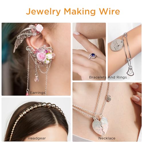 Romon Aluminium Wire 2 mm x 10 m, Craft Aluminium Wire, Flexible Aluminium Wire for Jewellery Making DIY Jewellery Making
