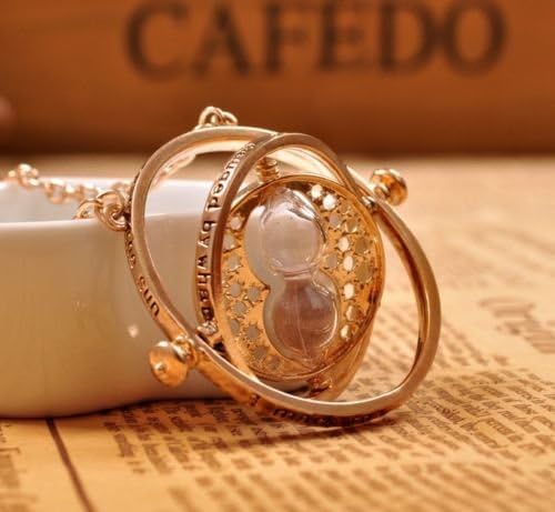 Harry Potter Time Turner Hermione Granger Rotating Spins Hourglass Necklace