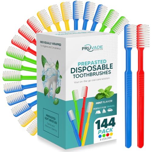 Pruvade Disposable Toothbrushes Toothpaste