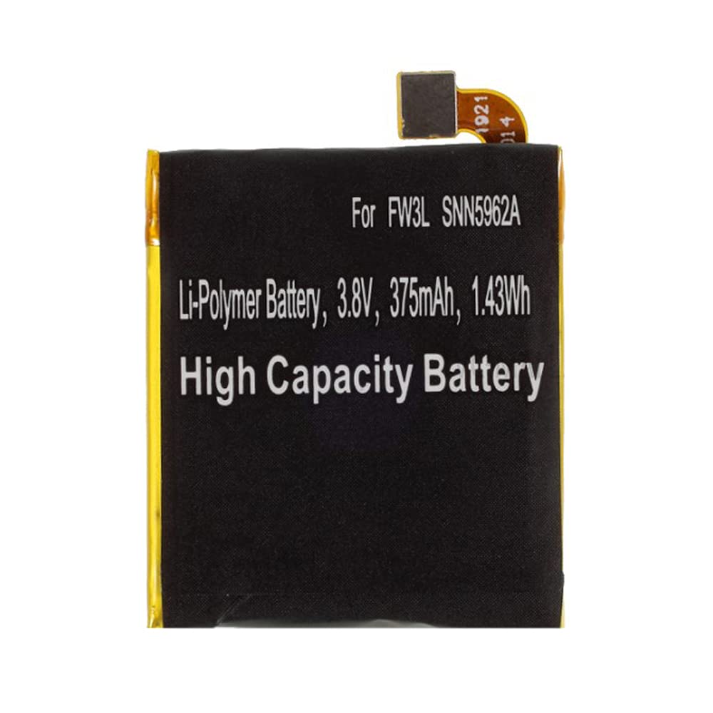 MPF Products 370mAh High-Capacity Extended FW3L, SNN5962A Battery Replacement Compatible with Motorola Moto 360 2nd Generation 2015 46mm Smartwatch