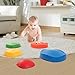 leofit Balance Stones River Stepping Stones 5-Pieces Early Kids Education Balance&Coordination Training for Indoor, Outdoor, Grass, Home, Park