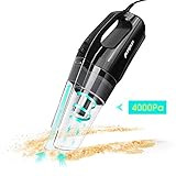Car Vacuum Cleaner, 4000PA Strong Suction, Wet & Dry - 120W Super Power - Stainless Steel Filter for Pet Hair, Liquid, Dust - 16.4 FT (5M) Power Cord (Car Vacuum)