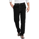 IDEALSANXUN Mens Elastic Waist Jeans with Zipper and Button