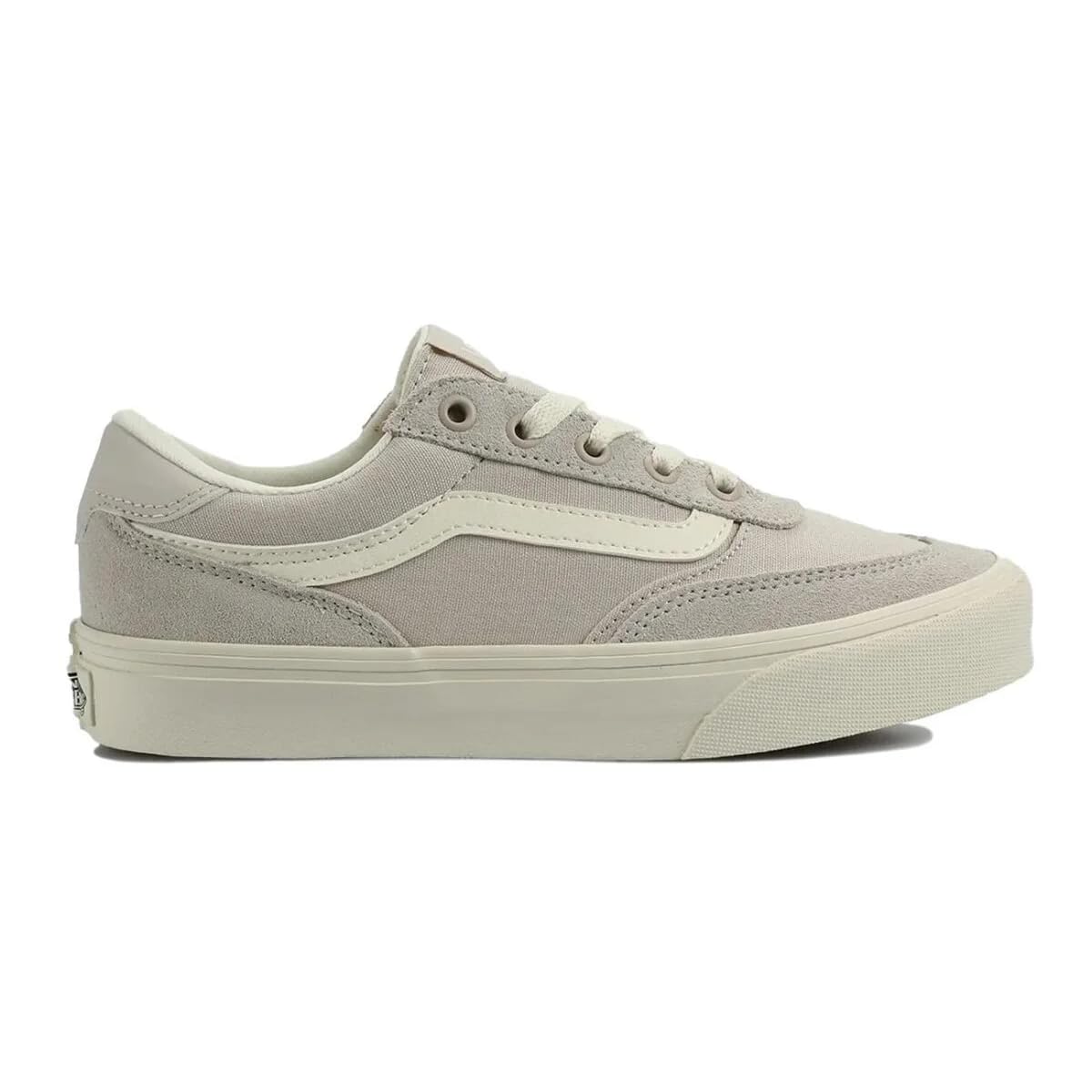 Vans Women's Brooklyn LS Shoe | Low-Top Sneakers for Everyday Wear, Walking, Work & Fashion, Suede/Canvas Taupe Mist, 6.5 Image