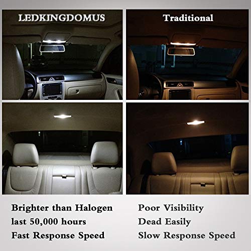 LEDKINGDOMUS 20pcs 42mm 8SMD Festoon 10000K LED Interior Map Dome Lights Bulbs 211-2 578 (Cool White) - Thumbnail 3