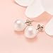 10mm Pearl Stud Earrings, Cat Eye Jewels S925 Sterling Silver Button Ball White Shell Pearl Stud Earrings E05