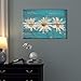 wall26 Canvas Print Wall Art White Daisies on Vintage Blue Wood Panel Floral Plants Illustrations Realism Rustic Scenic Colorful Multicolor Ultra for Living Room, Bedroom, Office - 12