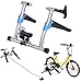 Goplus® Bike Trainer Stand Portable Exercise Bicycle Trainer Stationary Magnetic Resistance Machine, Quiet Smooth Pedaling, Adjustable 8 Levels, Silver