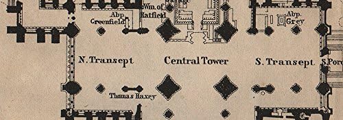 Amazon Com York Minster Floor Plan Yorkshire Baedeker 1906