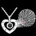 Jardme I Love You Necklace, 100 Languages Projection Necklace, The Memory of Love Nanotechnology Necklace, 100 Different Languages for I Love U (Silver)