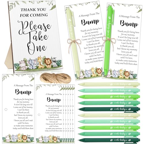 Sintuff 50 Set Baby Shower Party Favors for Guests, Green, Animals at Amazon