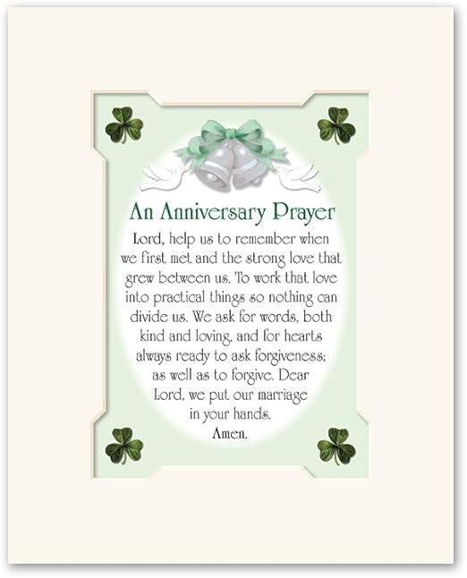 Amazon Com Irish Anniversary Prayer Print Commemorative Gift