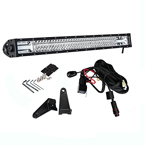 LED Light Bar With Wiring Harness, Offroad Town 30 Inch 405w Flood Spot Combo LED Light Bar Fog Light IP68 Waterproof for Off-road, UTV, Truck, ATV, SUV, Jeep
