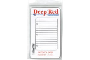 Deep Red Stamps Notebook Paper Rubber Cling Stamp 2.25 x 3.25 inches