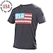 Epivive American Flag USA T Shirt: Red, White and Blue Graphic Tees for Men, Women, Teens and Kids - Large