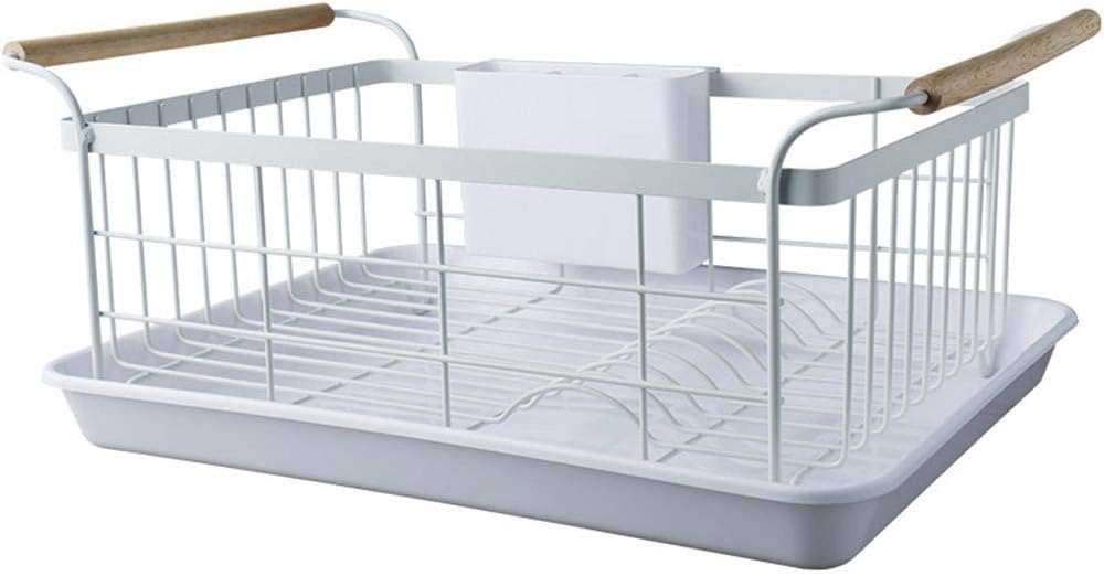 Eillybird Wrought Iron Dish Rack for Kitchen, Drain Rack Dish Rack Storage Multifunctional Chopsticks Rack Drain Basket Stainless Steel Cutlery Holder Dish Drainers Drying Rack