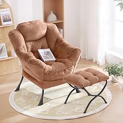 Furlide Oversized Chair with Ottoman, Modern
