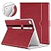 DTTO for iPad 9.7 Inch 5th/6th Generation 2018/2017 Case with Apple Pencil Holder, Premium Leather Folio Stand Cover Case for Apple iPad 9.7 inch, Also Fit iPad Pro 9.7/Air 2/Air - Red(White Lining)