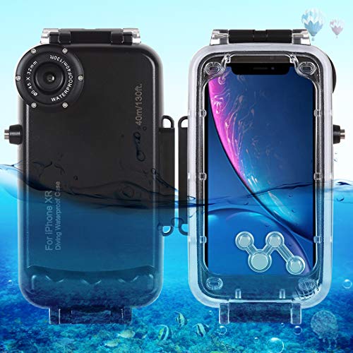 HAWEEL for iPhone XR Underwater Housing Professional [40m/130ft] Diving Case for Diving Surfing Swimming Snorkeling Photo Video with Lanyard (iPhone XR, Black)