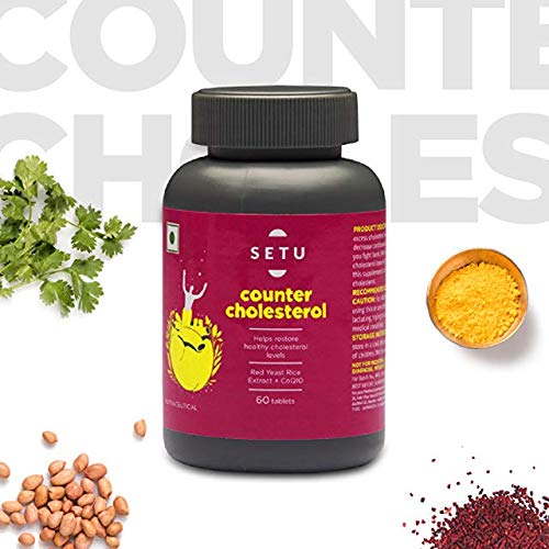 Setu Counter Cholesterol with Red Yeast Rice Extract and Coenzyme Q10 (60 Tablets)