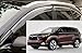VXMOTOR for 2014-2017 Toyota Highlander - Chrome Trim Smoke Tinted Window Visor Rain Guard Deflector Injection Molding Polycarbonate* - PC Material (HIGH15)