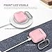 AhaStyle Upgrade Silicone Case Protective Cover [Front LED Visible] Compatible with Apple AirPods 2 & 1 (Pink)