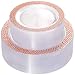 WDF 102pcs Rose Gold Hammered Design Plastic Plates - Wedding Party Set Includes 51 Dinner Plates (10.25in) and 51 Salad/Dessert Plates (7.5in)