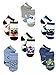 Disney Puppy Dog Pals Boy's 6 pack Quarter Socks (2T-4T, White/Multi)