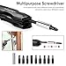 SYNERKY Electric Nail Drill Electrical Nail File Kit for Acrylic/Gel Nails, Hand piece File Grinder Manicure Pedicure Tools with 11 PCS Nail Drill Bits and Sanding Bands Home Beauty Salon (Black)
