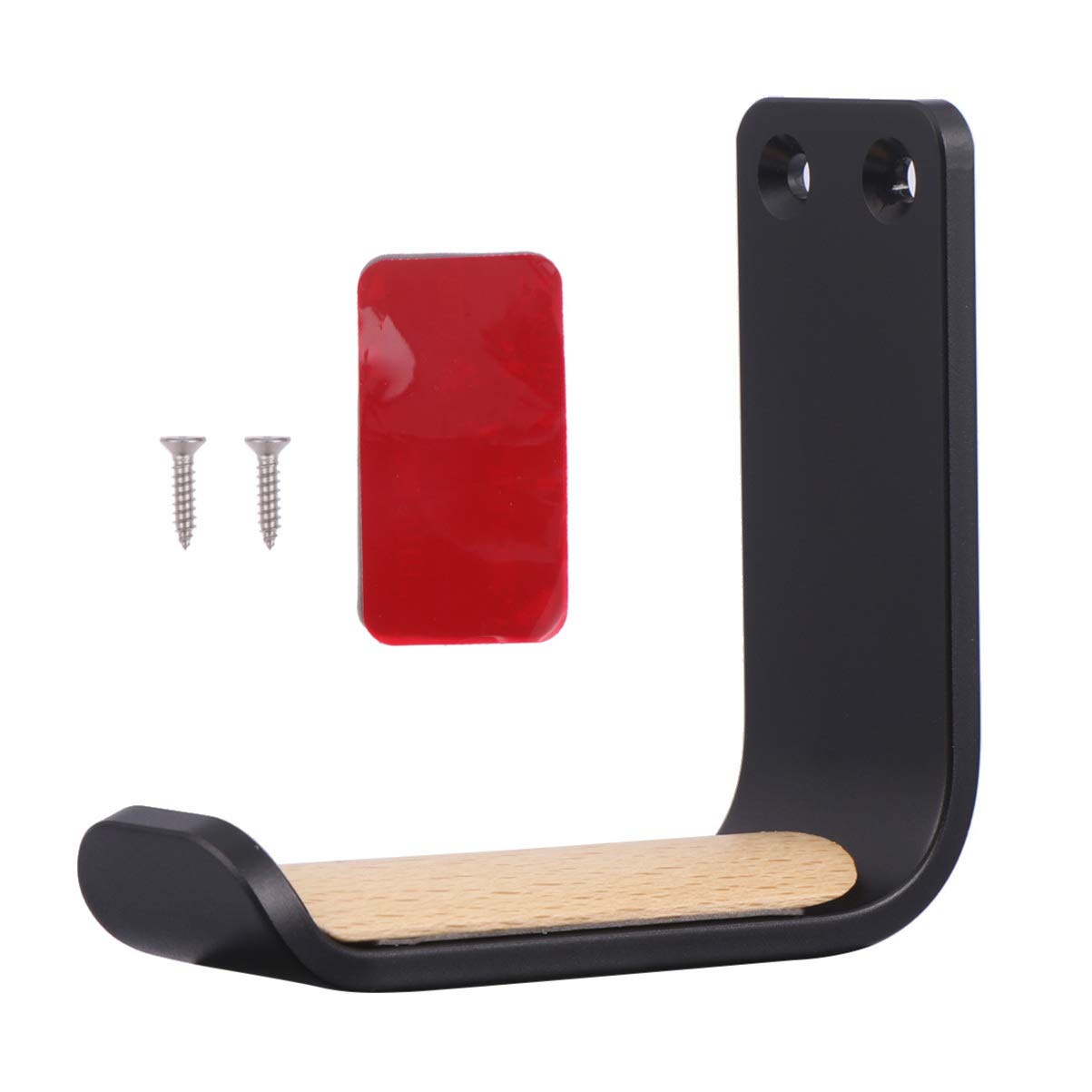 UKCOCO Headphone Holder - Aluminium Alloy Headset Headphone Hook Holder Hanger Mount Earphone Hook Gaming Headset Stand with Screw - Black