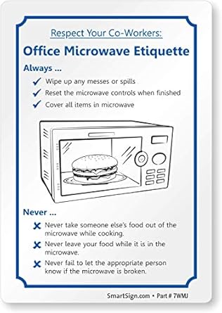 Respeta a tus compañeros de trabajo: etiqueta de microondas de ...
