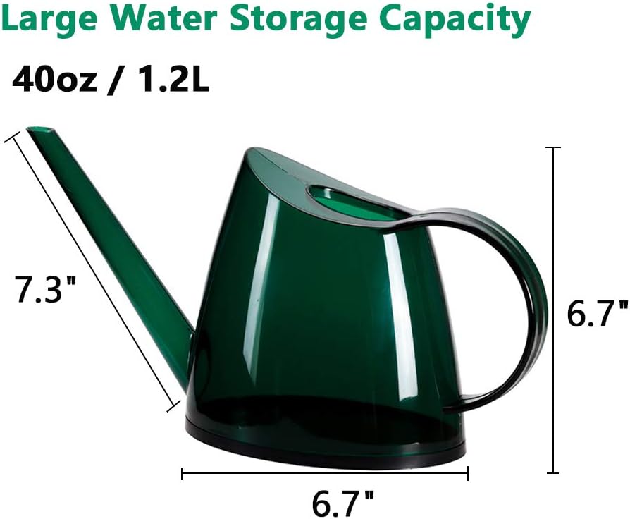 Long Spout Watering Can Indoor, Small Watering Cans for House Plants, Flowers, Succulents 40oz, with Plant Mister Spray Bottle 10oz(Green) : Garden & Outdoor