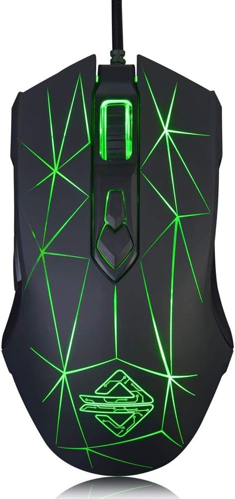 LexonElec Wired RGB Gaming Mouse, 2500 DPI 7 Buttons, Ergonomic LED Backlit USB Gamer Mice Computer Laptop PC