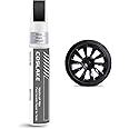 COSLAKE Rim Touch Up Paint(Matte Black) for Tesla Model Y 20'' Induction Wheel, Curb Rash Repair Rim Scratch Repair with Masking Tape & Sandpaper