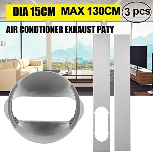 WAQIAGO Window Slide Kit Plate，Window Adapter,2Pcs Window Slide Kit Plate Exhaust Hose Tube Connector Kit / 1 Pack 6inch Window Adapter for Portable Air Conditioner (1# + 2#)