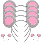 Angoily 6pcs Mouse Ears Headbands Mouse Headband Animal Costume Accessory Cute Girl Hair Accessories Cosplay Mouse Hair Hoop for Christmas Dress Up Party Accessories