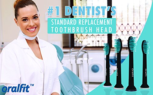 Generic Replacement Toothbrush Heads Philips Sonicare HX6014 HX6013 ProResults Black 12 pcs Fit DiamondClean HealthyWhite EasyClean FlexCare Soft Bristles Gum Plaque Control