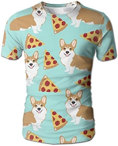 PWIJCXNNXSAE T-shirt Men Boy Fashion Pizza Dogs Short Sleeve Blouse Tee Tank