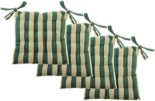 White Dove Unity Cotton Canvas - Value 4 Pack - Fits 15" Chair - Cabana Stripe - Classic Design, by Unity (Stripe Green)