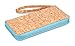 corature Womens Clutch Wallet Evening bag. Sustainable Cork Fabric Vegan Leather Handbag (Baby Blue)