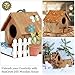 SunGrow DIY Paintable Wooden Bird & Hamster House