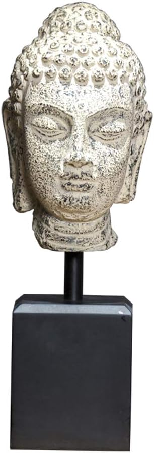 SDBRKYH Buddha Head Decorative Statue, Sakyamuni Head Bust Sculpture Zen Buddhism Believer Gift Resin Craft