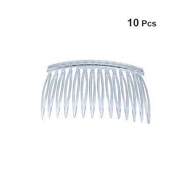 Amazon Com Beaupretty 10pcs Transparent Plastic Hair Clip Combs