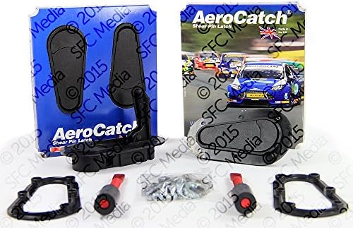 Aerocatch Flush Non-Locking Hood Pin Race Latch Black