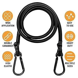 Bungee Cords with Carabiner, 72 Inch Long Heavy
